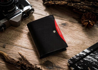 PORTFEL MĘSKI SKÓRZANY PTN 348.01 BL+RED 5927 NN