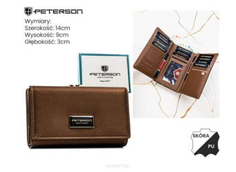 PORTFEL DAMSKI SKÓRA PTN PS108-HNL BROWN 2883 NN