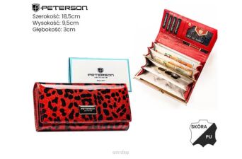 PORTFEL DAMSKI SKÓRA PTN PS401-PDS RED 2111 NN