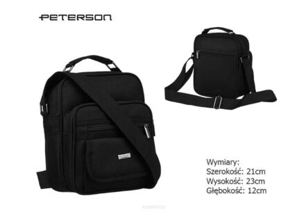 TORBA MĘSKA MATERIAŁ PTN 6526-5789 BLACK 5789 NN