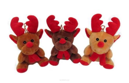 PLUSZ RENIFER CZERWONE ROGI I NOS 15 CM 7875