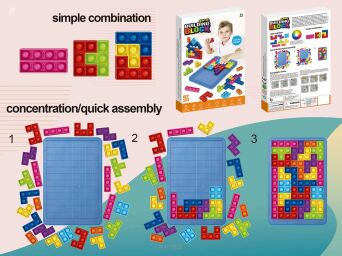 @@ GRA 2W1 TETRIS & POP IT + PODKŁADKA 25x17 6323