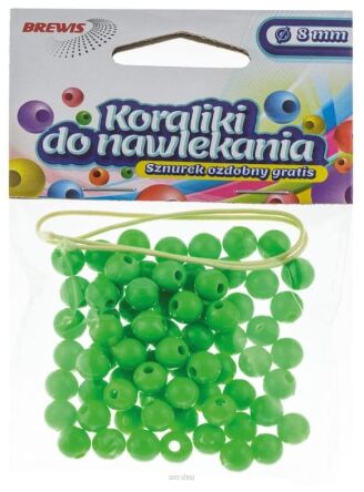 KORALIKI DO NAWLEKANIA 8mm ZIELONE 6909