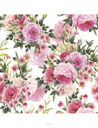 SERWETKI GAŁĄZKA RÓŻY 33x33 CM (20) [24] 2460