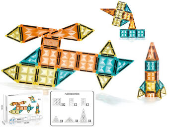 KLOCKI MAGNETYCZNE 28 EL. POJAZDY 22X41 CM 5830