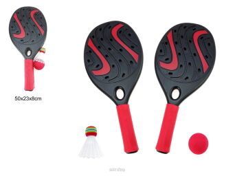 RAKIETKI PALETKI PLASTIK LOTKA PIŁKA 49X23 0352 NN