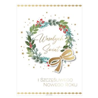 KARTKA BN WESOŁYCH ŚWIĄT BOMBKI 2827 NN