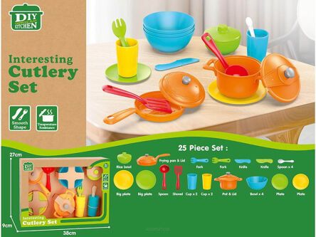 ZESTAW KUCHENNY NACZYNIA 25 EL 38x9x27 CM 8558