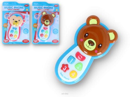 TELEFON MIŚ DLA MALUCHA Z DŹW. 22X14 CM 0095