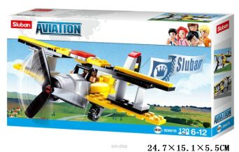 KLOCKI SLUBAN LOTNISKO ŻÓŁTY SAMOLOT 120 EL. 6992