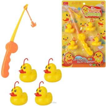 ŁOWIENIE KACZEK 4 SZT Z WĘDKĄ 17X26 CM 5294