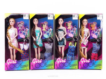 LALKA W BROKATOWEJ SUKIENCE GIRL LOOK 32X14 7425