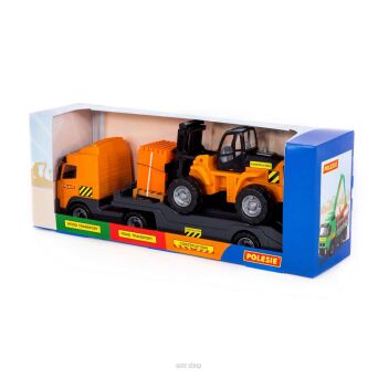 SAMOCHÓD HOLOWNIK + WÓZEK 86x22x32 CM 6889 NN