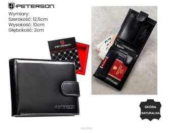 PORTFEL MĘSKI SKÓRA PTN N992L-NGV BLACK 9509 NN