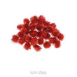 POMPONY METALICZNE CZERWONE 2 CM 40 SZT 6299 - 2
