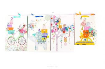 TOREBKA PREZENTOWA DZIEWCZ. MIX 40X30 CM (12) 0276
