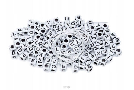 KORALIKI LITERKI BIAŁO CZARNE 20G 4783