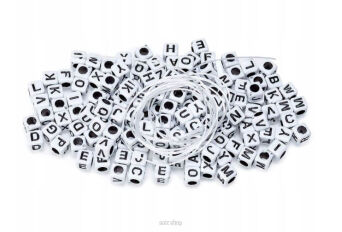 KORALIKI LITERKI BIAŁO CZARNE 20G 4783