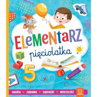 ELEMENTARZ 5-LATKA NAUKA ZABAWA NAKLEJKI 7033