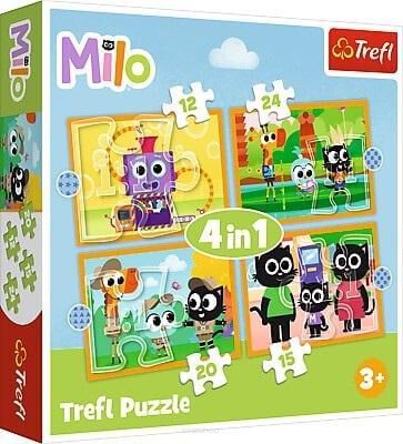 TREFL PUZZLE 4W1 POZNAJ MILO I JEGO PRZYJA 6541 NN