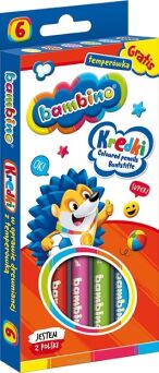 KREDKI OŁ GRUBE 6 KOL+TEMPER BAMBINO [10] 0232 NN