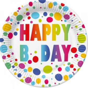 TALERZYKI PAPIEROWE HAPPY BR KROPKI 18CM (8) 6764