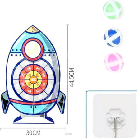 TARCZA RZUTKI NA PRZYSSAWKI RAKIETA 44X30 CM 6259