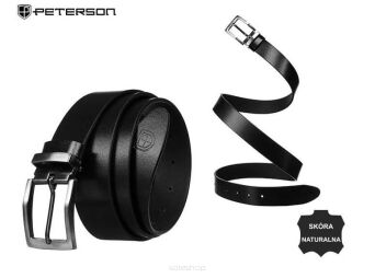 PASEK MĘSKI SKÓRA PTN LTP-TEX-105 BLACK 9586 NN