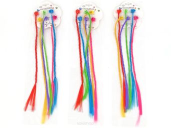 OZDOBA DO WŁOSÓW WARKOCZE SPINKA 6 SZT 40 CM 6743