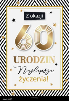 KARTKA URODZINY ZŁOTA 60 1820 NN