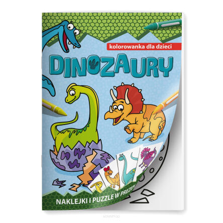 KOLOROWANKA Z NAKLEJKAMI DINOZAURY 2121