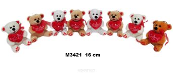 PLUSZ MIŚ Z SERCEM LOVE KISS 16 CM 8186