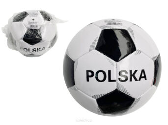 PIŁKA NOŻNA CZARNA POLSKA 23 CM 6248