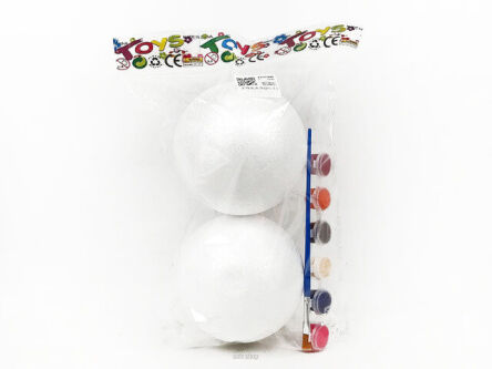 KULE STYROPIANOWE BOMBKI 10 CM + FARBY 2 SZT 1625