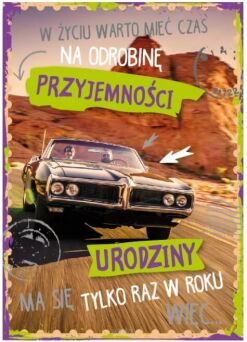 KARTKA URODZINY MĘSKIE SAMOCHÓD 4772 NN