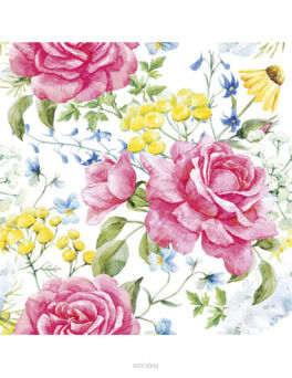 SERWETKI KWIATY MALOWANE 33x33 (20) 7142