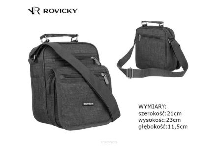 TORBA MĘSKA R-6511-1868 GREY 1868 NN