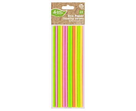 SŁOMKI PAPIEROWE FLUOR MIX 24 SZT 1442