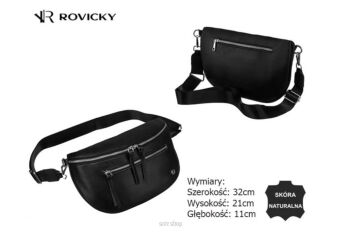 SASZETKA SKÓRZANA R-WB-J02 BLACK 8765 NN