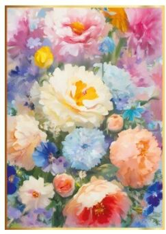 KARTKA PUSTA KWIATY MALOWANE 5736 NN