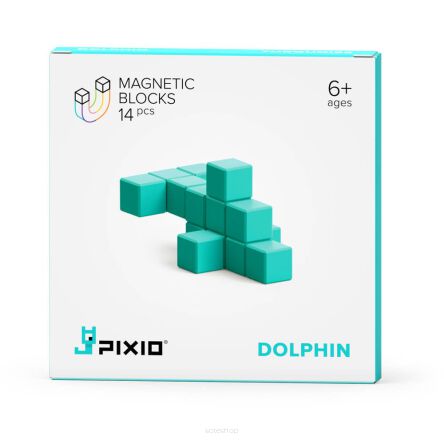 KLOCKI MAGNETYCZNE PIXIO ONE TURQUOISE DOLPHIN 14