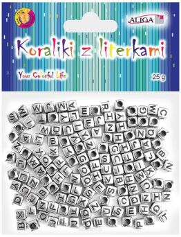 KORALIKI METAL LITERKI 6x6mm 25g ALIGA 0347 N
