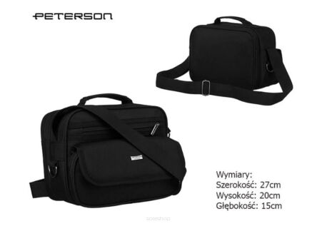 TORBA MĘSKA MATERIAŁOWA PTN 6510 BLACK 5703 NN