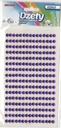 DŻETY SAMOPRZYLEPNE 4 MM FIOLETOWE 240 SZT 4462