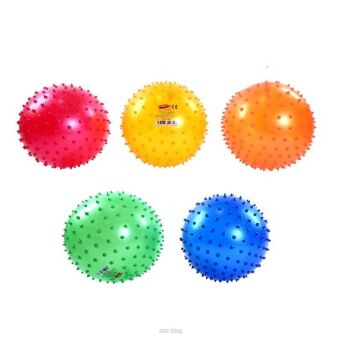 PIŁKA GUMOWA Z KOLCAMI METALIZOWANA 23 CM 8306
