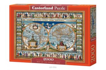 CASTOR PUZZLE 2000 MAP OF THE WORLD 1639 0733