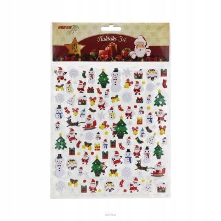 NAKLEJKI 3D NA FOLII ŚWIĄTECZNE 8187