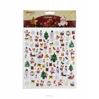 NAKLEJKI 3D NA FOLII ŚWIĄTECZNE 8187