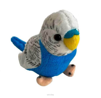 PLUSZ PAPUGA FALISTA BIAŁO NIEBIESKA 13 CM 0673 NN