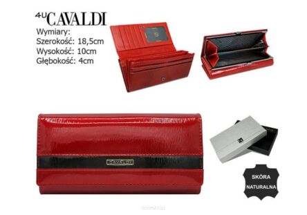 PORTFEL DAMSKI SKÓRA H24-FO-2-SH9 RED 3245 NN